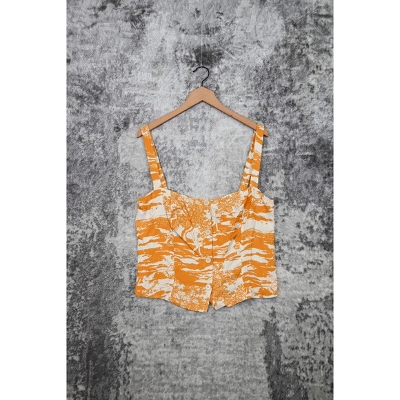 Reformation Yara Top - Naked Lunch Print Size L Large - Picture 4 of 11